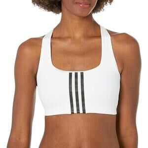 Adidas Womens Training Medium Support Better 3-Stripes Bra Size 44DD